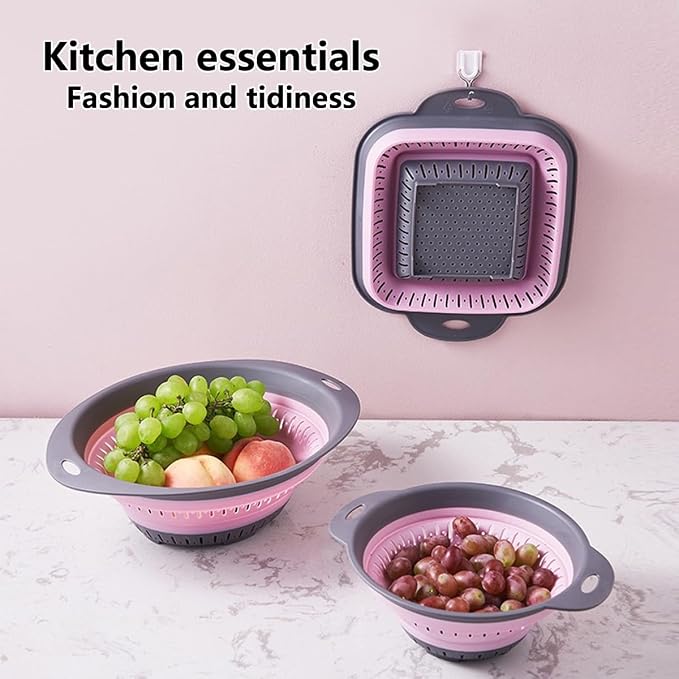 Collapsible Colander and Strainer, Silicone Strainer Colanders & Food Strainers - Image 5