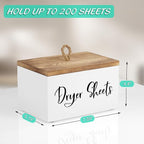 Bivvclaz Dryer Sheet Holder, Wooden Laundry Sheets Container, Laundry Room - Image 2