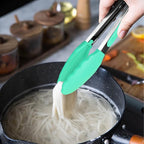 HINMAY Small Tongs with Silicone Tips 7-Inch Serving Tongs - Image 5