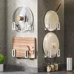 Self Adhesive Stainless Steel Pan Cover Racks, Pantry Organization Rack - Image 6