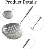 Stainless Steel Skimmer Slotted Spoon, Spider Strainer Ladle - Image 3