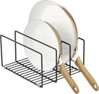 mDesign Metal Pan Organizer for Kitchen Cabinet, Pantry Shelf by mDesign