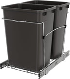 Rev-A-Shelf RV-18KD-13C-S Double Pullout Trash Can by Rev-A-Shelf