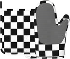 Checkerboard Oven Mitt and Pot Holder by Unknown