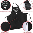 Rosoz Funny BBQ Black Chef Aprons - Image 5
