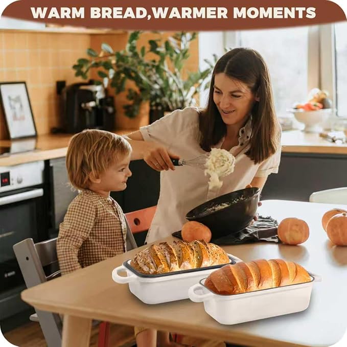 Cast Iron Bread Loaf Pan with Lid, Loaf Pans - Image 2