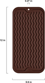 Silicone Dish Drying Mat, Non-Slip Easy Clean Sink Mat Large Heat-resistant - Image 3