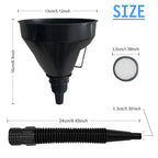 5 Pcs Plastic Oil Funnels for Automotive Use Set, Large Flexible Fuel Funnel - Image 2