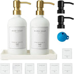 Glass Soap Dispenser for Kitchen, Farmhouse Kitchen Dish Soap Dispenser&Hand by Eggs+sound
