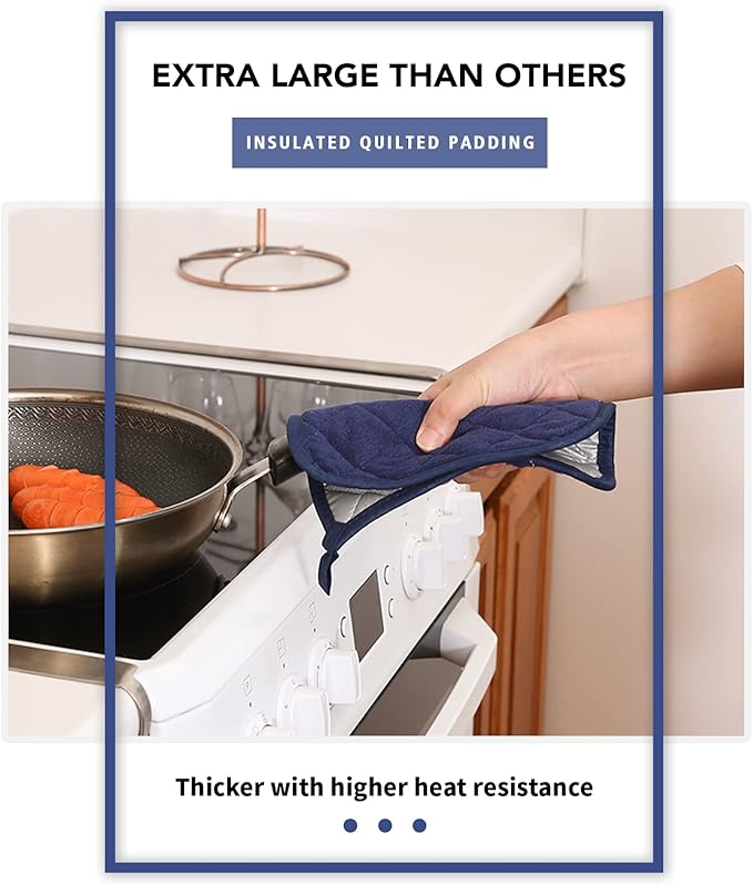 Joyhalo 4 Pack Pot Holders for Kitchen, Cotton Oven Holder - Image 4