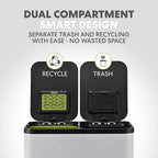 Simpli-Magic 60 Liter / 16 Gallon Rectangular Hands-Free Dual Compartment - Image 2