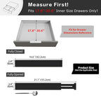 Utoplike 4 pcs Bamboo Kitchen Drawer Dividers Large, Adjustable Black Drawer - Image 2