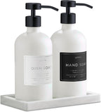 Glass Soap Dispenser Set of 2 by Unknown