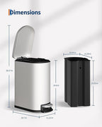Garvee 13 gal / 50 L Metal Kitchen Trash Can - Image 7