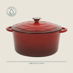 Gibson Home Addlestone 7 Qt Enameled Cast Iron Dutch Oven Pot - Image 2