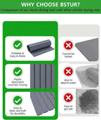 Stone Drying Mat for Kitchen Counter 16x24 Inch, Diatomaceous Dish Drying Mat - Image 4