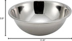 Winco 5 Quart Heavy-Duty Stainless Steel Mixing Bowl - Image 3