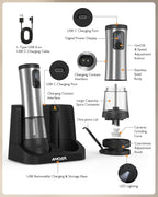 Electric Salt and Pepper Grinder Set, Upgraded 2-Speed Setting, External 5 - Image 7