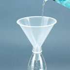 QWORK Plastic Funnels with Long Spout, 6 Pack Clear Wide-Mouth Bottle Filling - Image 3
