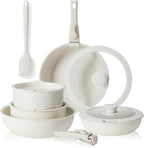 NEWBULIG 12-Piece Nonstick Cookware Set, Detachable Handle Pots and Pans by NEWBULIG
