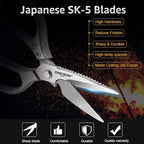 ONEBOM Kitchen Shears 2 Pack, Apartment Kitchen Accessories Cooking Shears - Image 2
