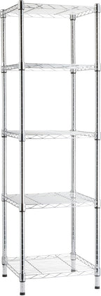 Amazon Basics 5-Shelf Tower Adjustable Storage Shelving Unit, 150 lbs Per Shelf by AmazonBasics