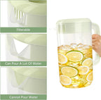 0.6 Gallon 2.5 Litre Clear Plastic Pitcher - Image 3