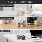 ForPro Clear Acrylic 2-Compartment Apothecary Jar - Image 6