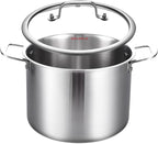 DELARLO Tri-ply Stainless Steel 20QT Stock Pot, Compatible by DELARLOCOOKWARE
