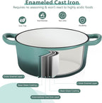 E-far 3 Qt Enameled Cast Iron Dutch Oven - Image 5