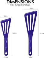 HOTEC 600℉ Heat Resistant Silicone Slotted Fish Turner Spatula Set, BPA Free - Image 2