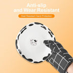 AUAUY Oven Mitts and Pot Holders 6PCS Set, 392°F Heat Resistant Cooking Gloves - Image 4