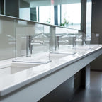 Vesici 2 Pcs Clear Acrylic Sink Splash Guard Freestanding Panel Barrier - Image 5