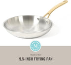 Martha Stewart Castelle 9.5-Inch Stainless Steel Frying Pan - Image 2