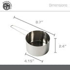 American METALCRAFT, Inc. MCW200 2-Cup Stainless Steel Measuring Cup - Image 4