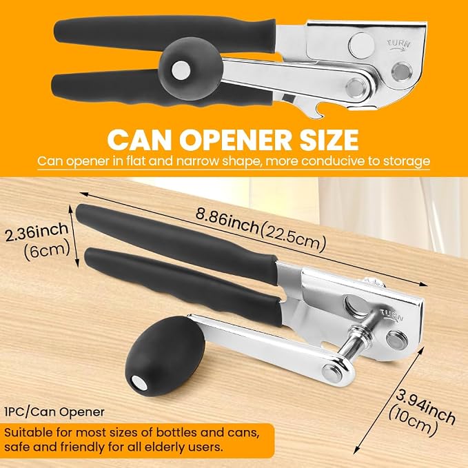 Commercial Can Opener, Crank Can Openers Manual, Heavy Duty Handheld Stainless - Image 3