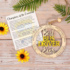 Bus Driver Gifts - Bus Driver Appreciation Gifts with Card - Thank You Gift for Back to School/College - First Day of School - End of Year or Retirement - Car, Window, Tree Hanging for Ornament - Image 6