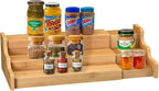 Spice Rack Kitchen Cabinet Organizer- 3 Tier Bamboo Expandable Display Shelf by ZriBamboo