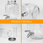 Accguan 1-Gallon Drink Dispenser, Glass Water Dispenser - Image 4
