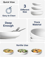 LE TAUCI Pasta Bowls 32 oz, Salad Bowls Set - Image 4