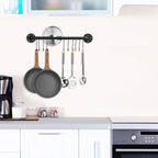 Toplife 23.7 inch Pot Rack, Kitchen Wall Mounted Detachable Pan Lid Utensils - Image 3