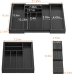 TIOPGHAD Bamboo-Silverware-Drawer-Organizer-Kitchen, Expandable Utensil Holder - Image 2