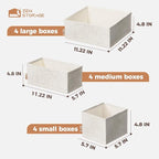 Cotton Linen Drawer Organizer for Baby Clothes, Premium Foldable Storage Bins - Image 7