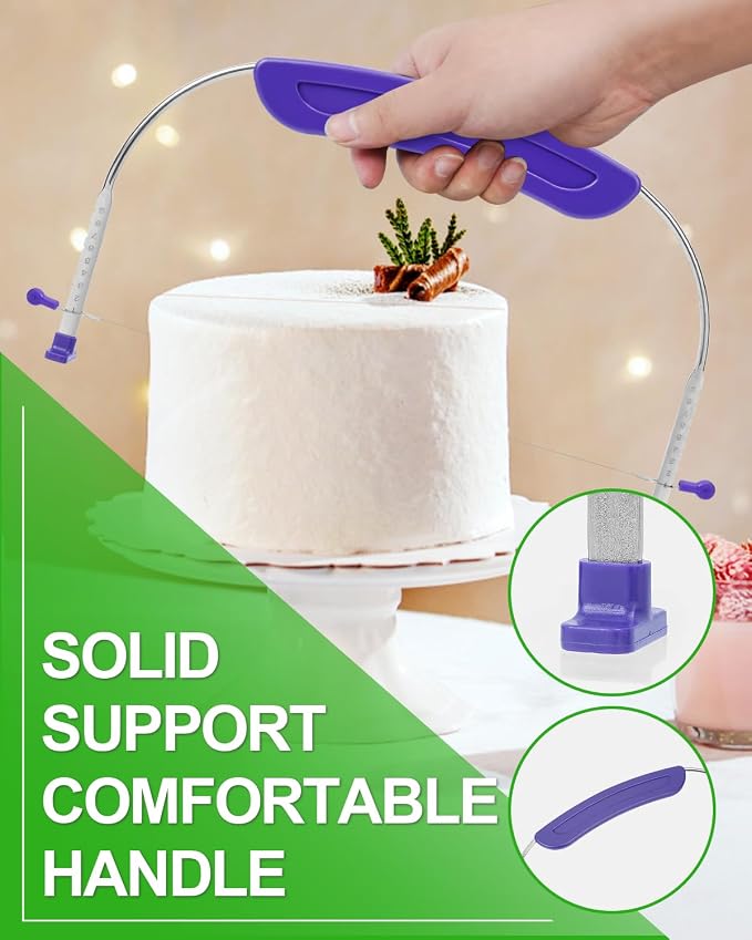 Adjustable 2- wire Cake Slicer Leveler Small Cake Cutter Slicer - Image 3