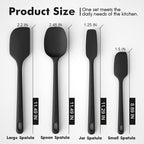 ChefAide 4 Pieces Silicone Spatula Set, Food Grade Rubber Spatula, Upgrade - Image 2