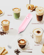 CIRCLE JOY Milk Frother Handheld Rechargeable Milk Foamer Electric Mini Drink - Image 8