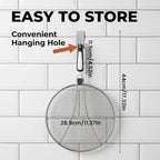 Stainless Steel Grease Splatter Guard, 11-Inch Fine Mesh Cover - Image 5