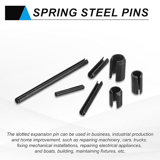 MECCANIXITY 120Pcs Slotted Split Roll Pins 1/10 Inch Dia. 2/5 Inch Length Steel - Image 5