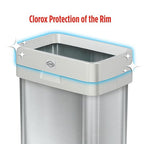 Clorox 13 Gallon Trash Can - 50L Slim Open Top Garbage Bin - Image 5