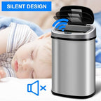 Dkeli Kitchen Trash Can for Bathroom Bedroom Home Office Automatic Touch Free - Image 6